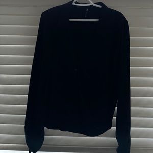 Black v neck blouse